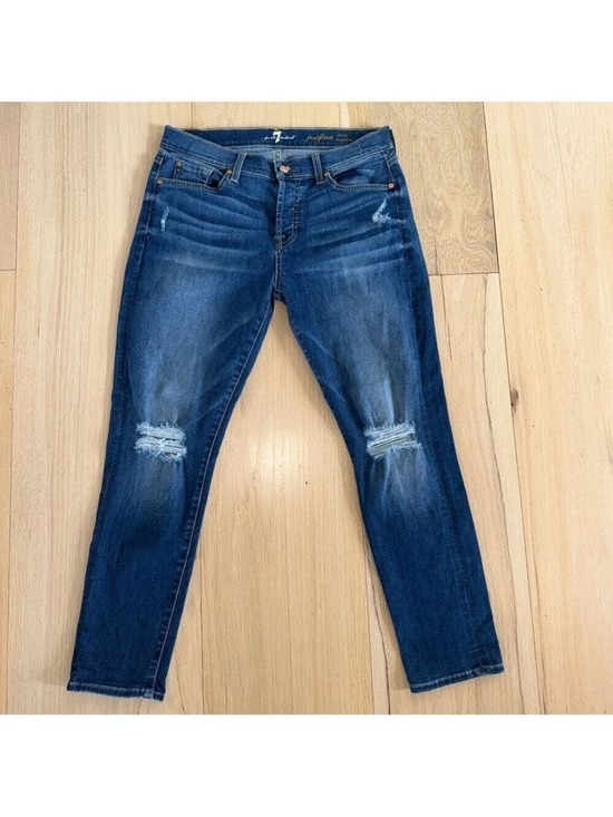 7 For All Mankind Denim - 7 For All Mankind Josefina Slim Boyfriend Jeans Medium Wash Size 28